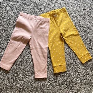 Carters Leggings Pants Two Pack Girls Size 12 Months